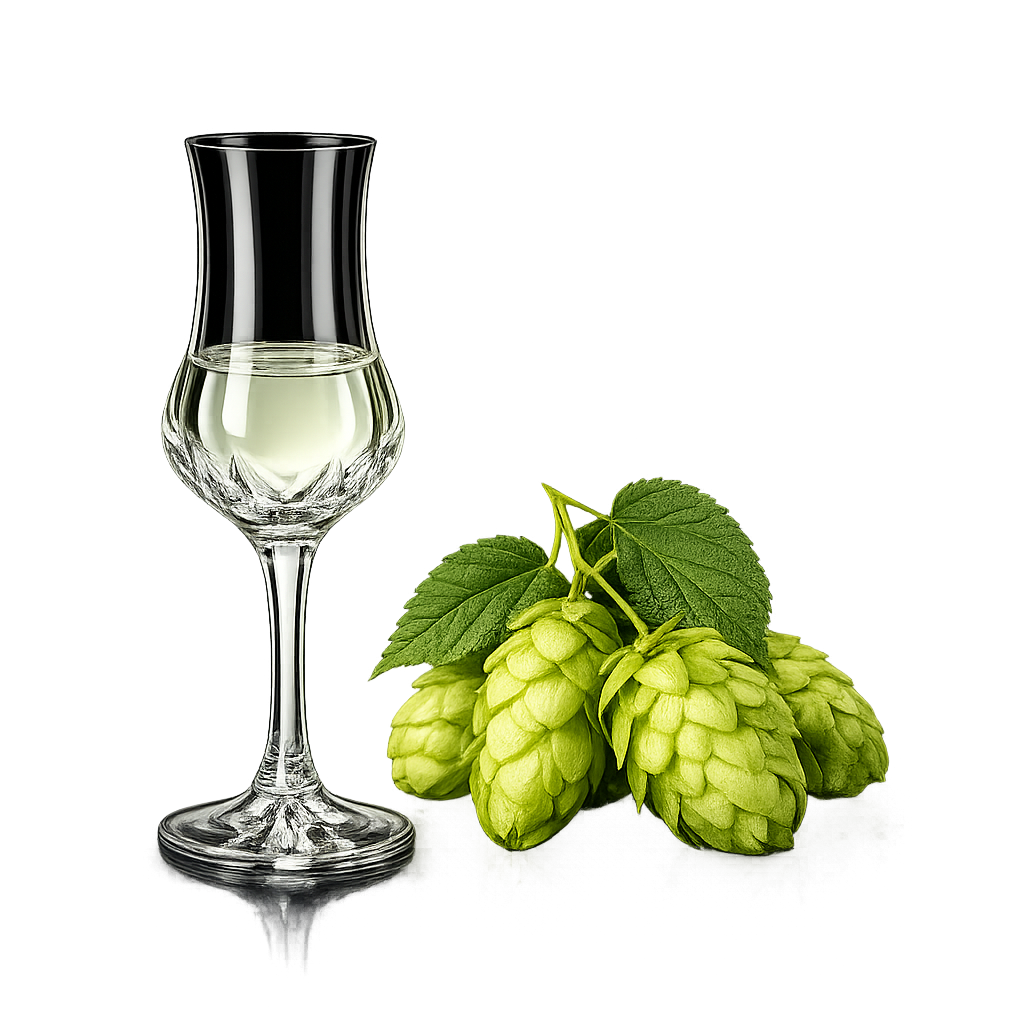 Hopfenschnaps Glas